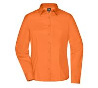 Ladies' Business Shirt Long-Sleeved Klassisches Shirt aus strapazierfähigem Mischgewebe orange, Gr. XS