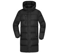 Daiber Damen Winter Kurzmantel - Damen Winter Kurzmantel mit Kapuze - Stilvoll durch die kalte Jahreszeit | Farbe: black | Grösse: XL