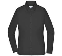 Daiber Damenbluse Modern Fit Langarm - Stilvolle Businessbluse mit Easy Care | black XS