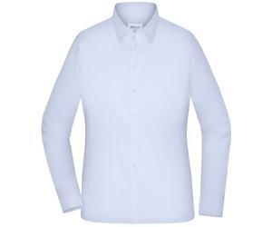 Daiber Damenbluse Modern Fit Langarm - Stilvolle Businessbluse mit Easy Care | light-blue XL