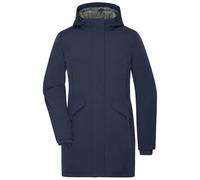 Ladies' Business Parka Klassischer, wattierter Parka mit angeschnittener Kapuze blau, Gr. S