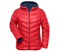 Daiber Leichte Damen Daunenjacke JN1059 - Rot / dunkelblau | S