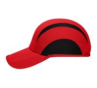 3 Panel Sports Cap "MB6580" - myrtle beach Tomato/Black