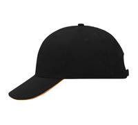 Daiber Werbliche 6-Panel Sandwich-Cap MB024 - Schwarz / orange | uni
