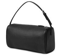 DAILANDO Kleine Handtasche aus Leder mit Tragegriff oben, Designer-Mini-Barrel, Boston, Umhängetasche, zylindrische Schulterhandtaschen für Damen, Schwarz, Small