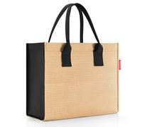 reisenthel daily shopper raffia black - Moderner, geradliniger Shopper für jeden Anlass - praktische Handtasche, groß genug für Ihre Einkäufe und Ihre Alltagsgegenstände