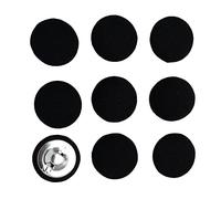 dailymall 10 Stück Ösen Knöpfe Stoff bezogen, Stoffknöpfe, Ösenknöpfe mit Stoff bezogen - Schwarz