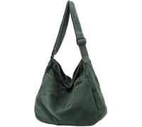 DAINAOTM Canvas-Tragetasche, lässige Hobo-Umhängetasche, Schultertasche für Damen und Herren, große Geldbörse, Kuriertasche, Reisen, Arbeit, 2-grün, Large