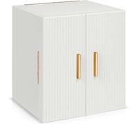 Dajasan Groß Schmuckaufbewahrung, Schmuckkästchen Damen, 4 Ebenen Schmuckkasten, Schmuckschrank mit Spiegel für Ringe, Halsketten, Ohrringe, Uhren, Armbänder,Geschenkidee (Weiß)