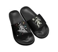 Dajingkj Shower Slides Herren Damen Wasserdicht Flip Flops Unisex Gummi Sommer Reise Hausschuhe EVA Weiche Sohle Offene Zehe Flache Sandalen
