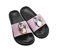 Dajingkj Slide Sandalen Damen Herren Wasserbeständig Flip Flops Gummi Sommer Reise Hausschuhe Weiche Sohle Offene Zehe Flache Sandalen Geschenk