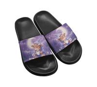 Dajingkj Slide Sandalen Damen Herren Wasserbeständig Flip Flops Gummi Sommer Reise Hausschuhe Weiche Sohle Offene Zehe Flache Sandalen Geschenk