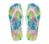 Dajingkj Zehentrenner Damen Kunst Malerei Flip Flops Badelatschen Casual Bad Sandalen Sommer Strand Hausschuhe