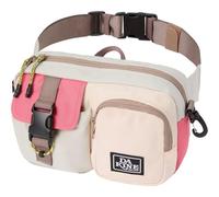 DAKINE JAGGER Hybrid-Hüfttasche T2 450D recyceltes Polyester, silberfarbenes Futter/Bisque/Pink-Lotus/Grünglanz/BISQUE OSFM