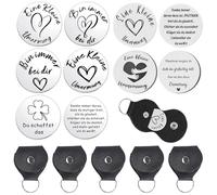 DALAETUS 10 Stück Eine Kleine Umarmung Glücksbringer Set, Gute Besserung Geschenke mit Schlüsselanhänger, Doppelseitig Mutmacher Geschenk für Familie, Freund, Patient