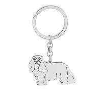 DALANE Edelstahl Cavalier King Charles Spaniel Hund Schlüsselanhänger Welpe Schlüsselring Haustiere Schmuck Geschenke für Damen Mädchen