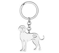 DALANE Edelstahl Niedlich Dogge Hund Schlüsselanhänger Welpe Hund Schlüsselring Mode Schmuck Geschenke für Damen Mädchen Zubehör