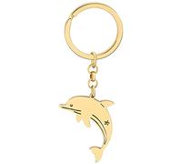 DALANE Edelstahl Schlüsselanhänger Delfin Ozean Fisch Schlüsselring Anhänger Delphin Geschenke Schmuck für Damen Mädchen Kinder