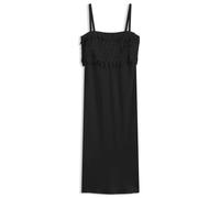 BOSS Lang geschnittenes Trägerkleid mit Laser-Cut Details - Style Dalaser, 50556608 Schwarz 34