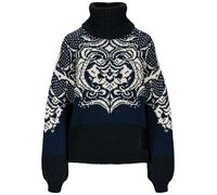 Dale of Norway Blomdalen Damen Merino Alpaca Strickpullover Navy Weiss M