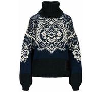 Dale of Norway Blomdalen Damen Merino Alpaca Strickpullover Navy Weiss M