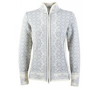 Dale of Norway Christiania Damen Merino Strickjacke Weiss Grau 2XL