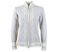 Dale of Norway Christiania Damen Merino Strickjacke Weiss Grau L