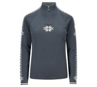 Dale of Norway Geilo Damen Merino Zip Norwerger Pullover Stahlblau M