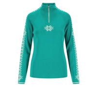 Dale of Norway Geilo Damen Merino Zip Wollpullover Türkis L