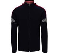 Dale of Norway - Jacke mit Kragen und Reißverschluss aus Merinowolle - Spirit Jacket Navy/Off White/Raspberry für Herren aus Wolle - Größe M - Navy Navy blau M