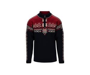 Dale Of Norway M 140th Anniversary Masculine Merino Sweater Herren Pullover - Navy Redrose Offwhite - XXL