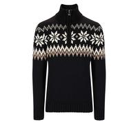Dale of Norway Myking Herren Merino Wollpullover Schwarz Beige S
