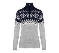 DALE OF NORWAY Myking Sweater Damen Pullover aus Merinowolle lightcharcoal offwhite navy L