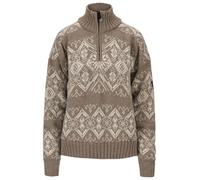 Dale of Norway Roset Winddichter Damen Wollpullover Braun Weiß L