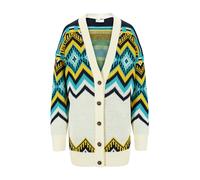 Dale of Norway Skåla Damen Merino Strickjacke Türkis Weiss 2XL