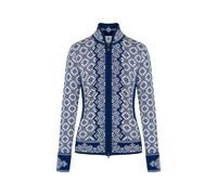 Dale Of Norway W Christiania Feminine Merino Jacket Damen Jacke - Atlanticblue Offwhite - L
