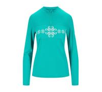 Dale Of Norway W Falkeberg Baselayer Half Zip Sweater, Peacock - Offwhite / L, Damen Unterwäsche