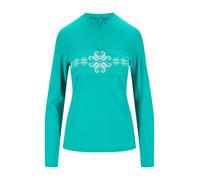 Dale Of Norway W Falkeberg Baselayer Half Zip Sweater, Peacock - Offwhite / M, Damen Unterwäsche