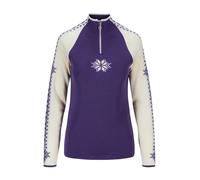 Dale Of Norway W Geilo Feminine Merino Sweater Damen Pullover - Darkpurple Offwhite - S