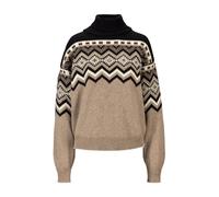 Dale Of Norway W Randaberg Feminine Merino Sweater Damen Pullover - Brown Melange Black Offwhite - XL