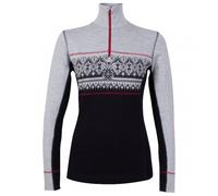 Dale Of Norway W Rondane Sweater Navy - White - Rasperry, Größe S - Damen Merino Freizeitpullover, Farbe Colorblock-Blau