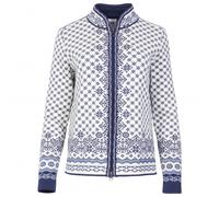 Dale Of Norway Solfrid Jacket Blau-Weiß, Damen Merino Isolationsjacken, Größe S - Farbe Offwhite - Electric Storm - Navy ▶ %SALE 25% Merino