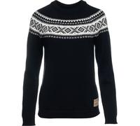 Dale of Norway Women's Vågsøy Wool Sweater Black Offwhite M
