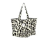 dalerno Leoparden Tasche Damen Groß - Stylische Schultertasche mit Leo Muster - Canvas Tragetasche 15L - Shopper mit Innenfach - Leicht & Robust - Alltag, Uni, Einkaufen, Reisen, Geschenkidee