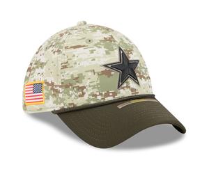 Dallas Cowboys New Era 2025 NFL Salute to Service 39THIRTY Flex Fit Cap Camouflage - S/M