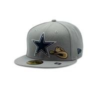 Dallas Cowboys Premium Patches New Era 59FIFTY NFL Cap Grau StadiumDreams Exclusive - 7 1/8