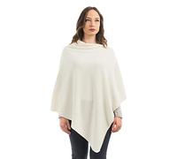 Dalle Piane Cashmere Damen Poncho Kaschmir-Mix - Weiß