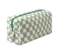 Dalulu Federmäppchen, niedlicher Stifthalter, ästhetisches Stifteetui, Münztasche, Kosmetiktasche, Büro, Schreibwaren, Organizer für Schule, Uni und Reisen (Grün / Beige)