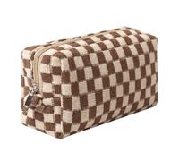 Dalulu Federmäppchen, niedlicher Stifthalter, ästhetisches Stifteetui, Münztasche, Kosmetiktasche, Büro, Schreibwaren, Organizer für Schule, Uni und Reisen (braun)