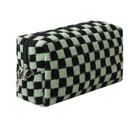 Dalulu Federmäppchen, niedlicher Stifthalter, ästhetisches Stifteetui, Münztasche, Kosmetiktasche, Büro, Schreibwaren, Organizer für Schule, Uni und Reisen (Grün / Schwarz)